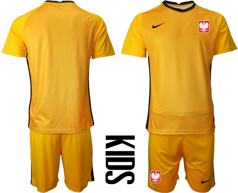 2021 European Cup Poland yellow goalkeeper Youth soccer jerseys->poland->Soccer Country Jersey